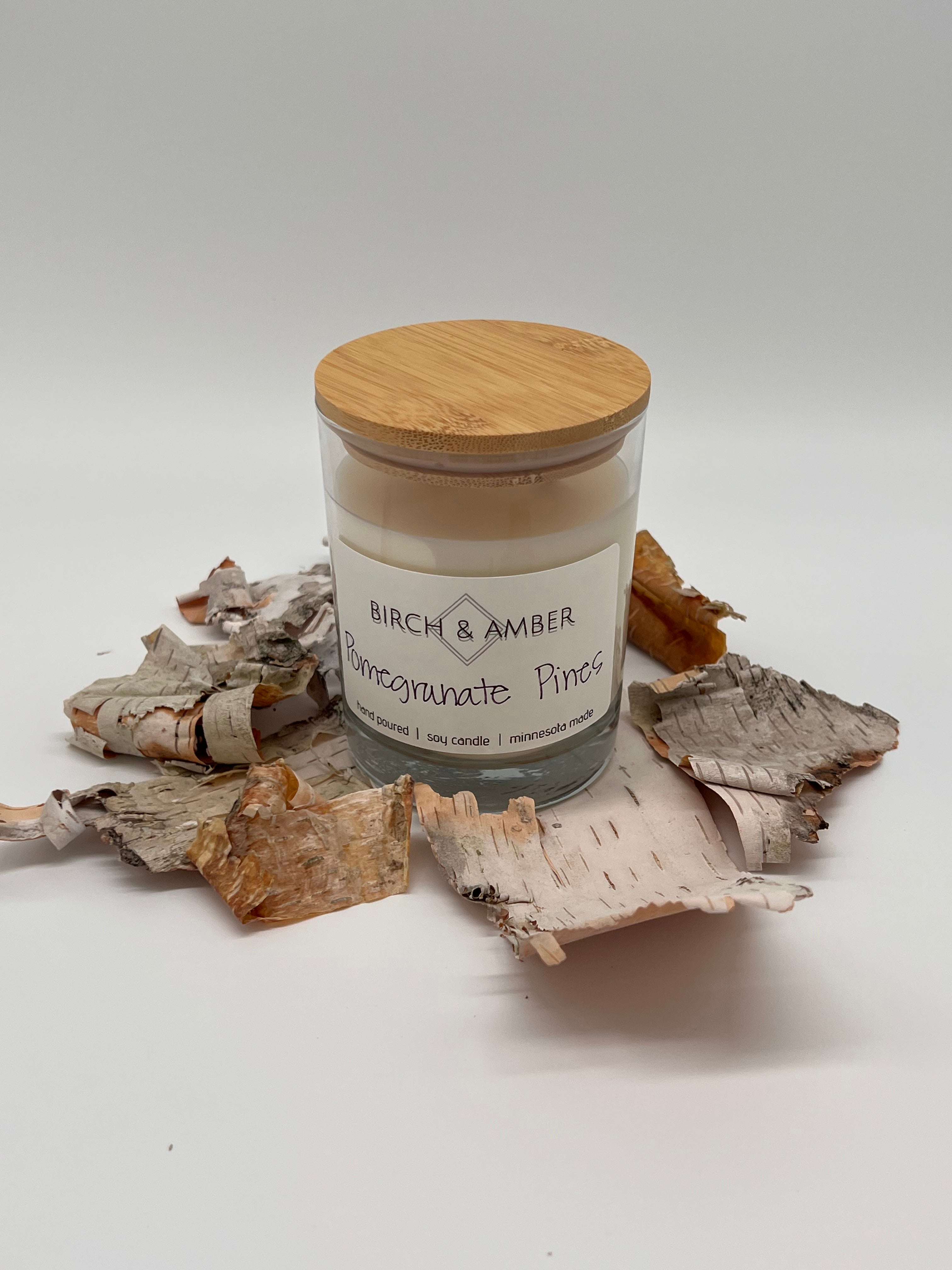 Pomegranate Pines Soy Candle | Handmade Minnesota Candle Company